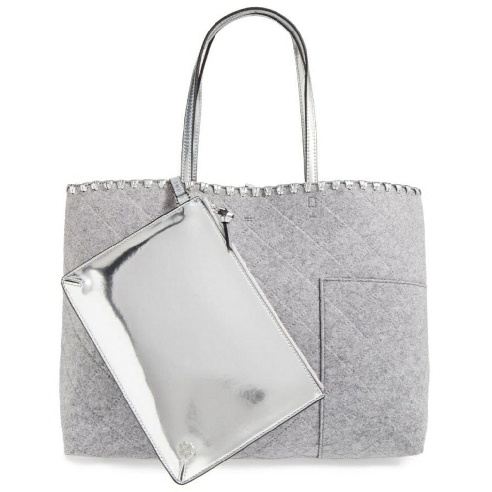 NWT Tory Burch Block T Felt Tote